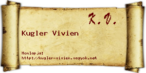 Kugler Vivien névjegykártya